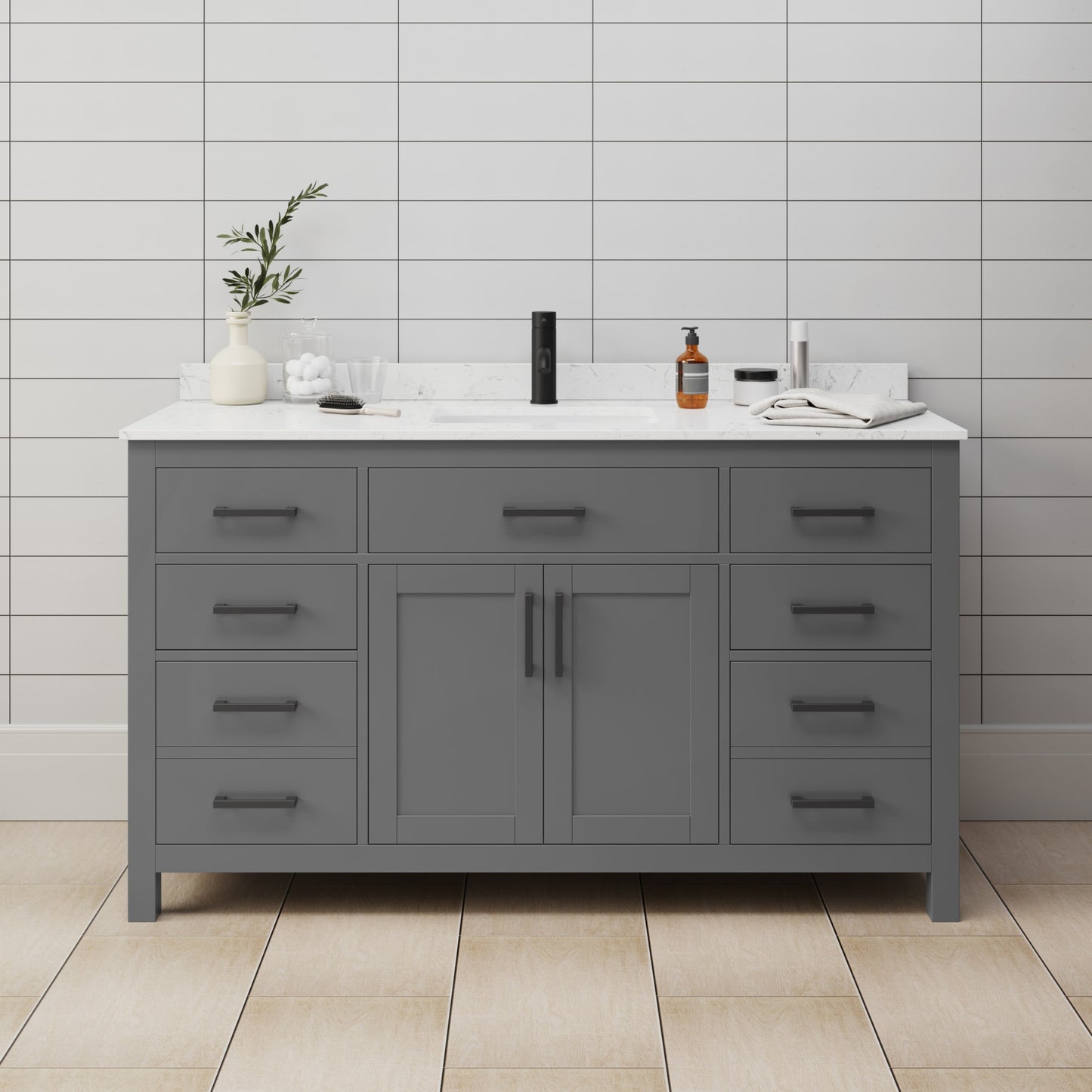 Beckett Single Bathroom Vanity - 60W x 35H x 22D