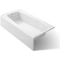 Villager Collection 60" Three Wall Alcove Cast Iron Three Wall Alcove Soaking Bath Tub with Left Hand Drain