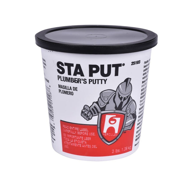 Sta Put® Plumber's Putty, 3 lb, Off-White