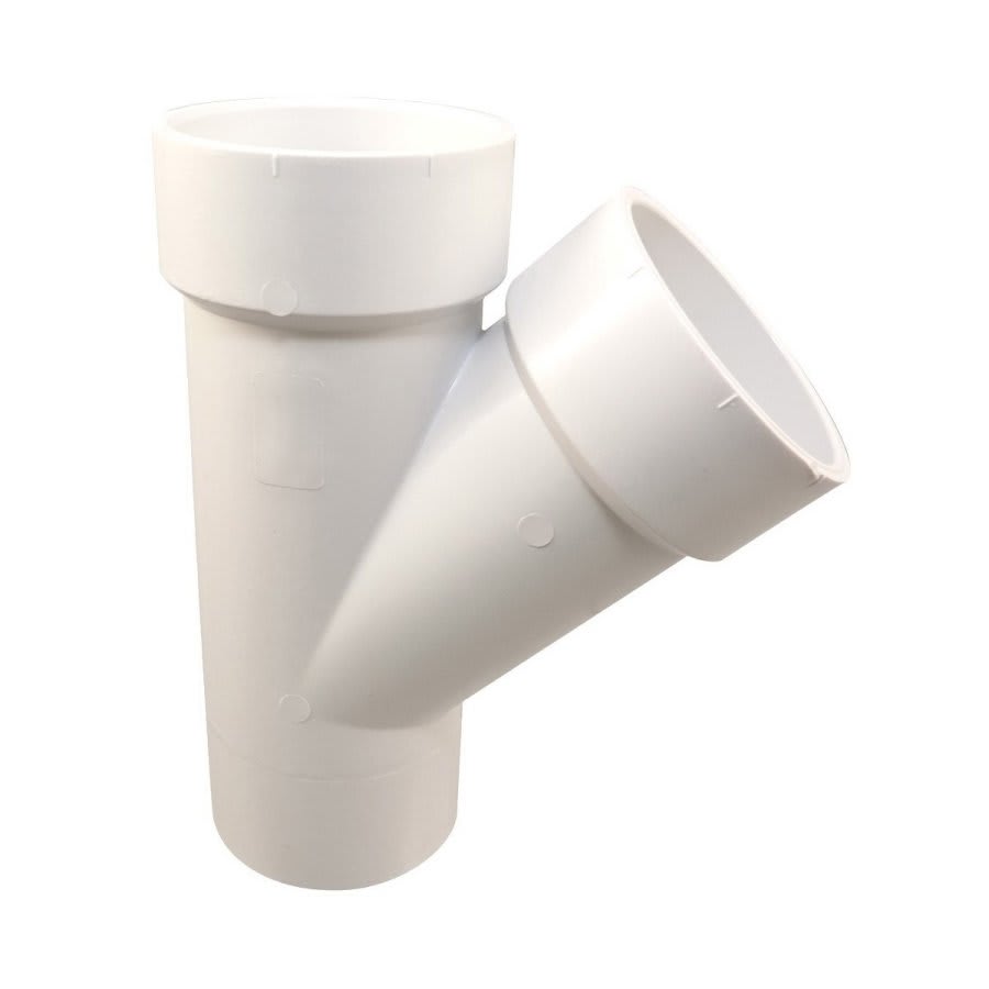 Street Wye, 3 x 2 in, Spigot x Hub, DWV, PVC