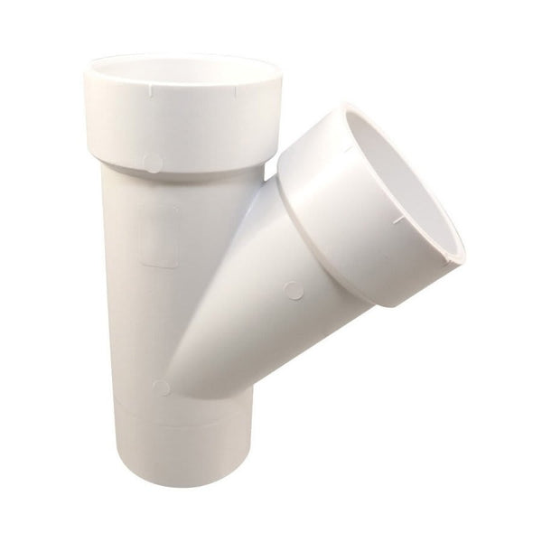 Street Wye, 3 x 2 in, Spigot x Hub, DWV, PVC