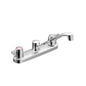 Cornerstone™ Kitchen Faucet, Deck Mount, ADA, 2 Lever Handle, 3-Hole, Chrome