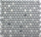 GRAY GRANITE PENNY ROUND 12X12 MOSAIC