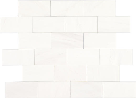 Marble Contempo White Rectangle 3X6 Polished