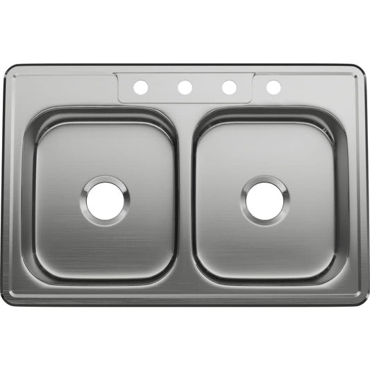 Bealeton 33" Drop In Double Basin Stainless Steel Kitchen Sink