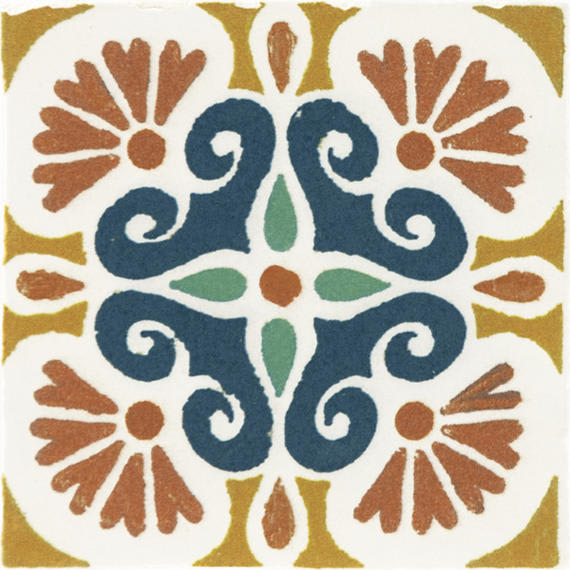 Cotto Revival Valencia Square, Handcrafted 4X4 Glossy