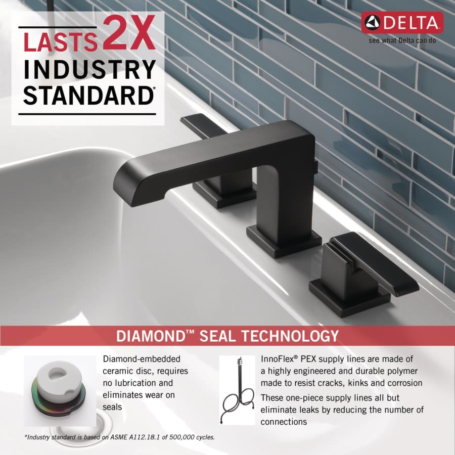 Ara 1.2 GPM Widespread Bathroom Faucet - Includes Metal Pop-Up Drain Assembly