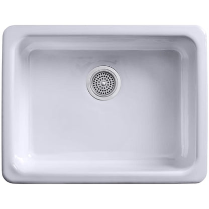 Iron/Tones 24-1/4" Undermount Single Basin Enameled Cast Iron Bar Sink
