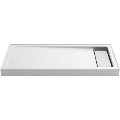 Bellwether 60" x 32" Single Threshold Shower Base with Recessed Center Right Drain