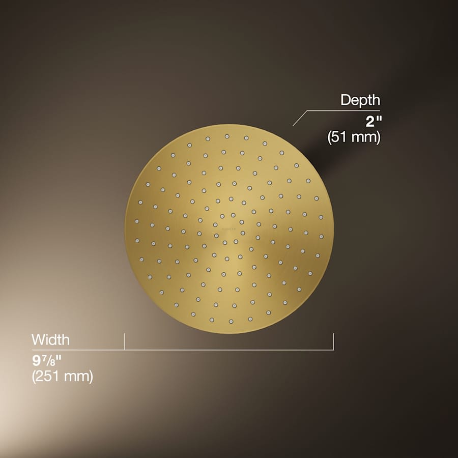 Awaken Round 10" Single Function 1.75 GPM Rainhead with MasterClean Sprayface