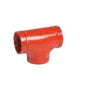 Short Radius Tee, 8 in, Groove, Ductile Iron, Enamel Painted