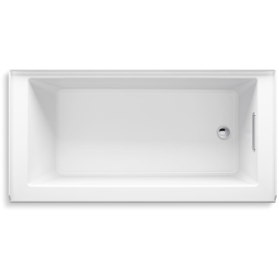 Underscore 60" Soaking Bathtub for Three Wall Alcove Installation with Right Hand Drain