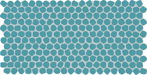 Keystones Ocean Blue Organic Penny 1X1 Matte