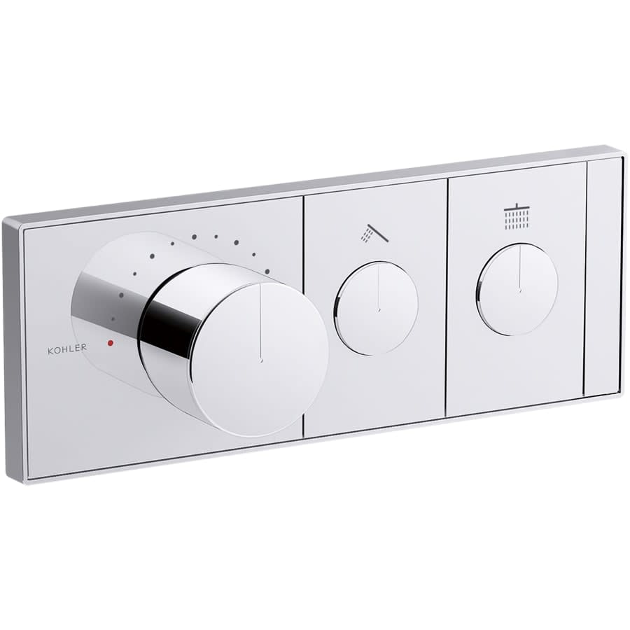 Anthem Two Function Thermostatic Valve Trim Only with Single Knob Handle, Integrated Diverter, and Volume Control - Less Rough In