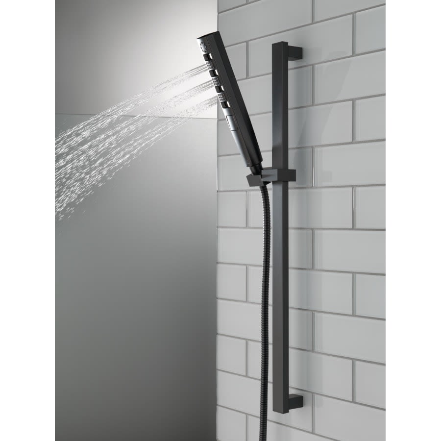 Universal Showering 1.75 GPM Multi Function Hand Shower Package with Touch-Clean and H2OkineticÂ® Technologies - Includes Slide Bar and Hose