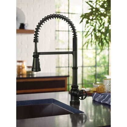 Paterson 1.5 GPM Single Hole Pre-Rinse Pull Down Kitchen Faucet with Power Boost