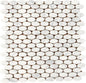 Stone a la Mod Contempo White Oval, Straight Edge 1 1/2X3/4 Polished