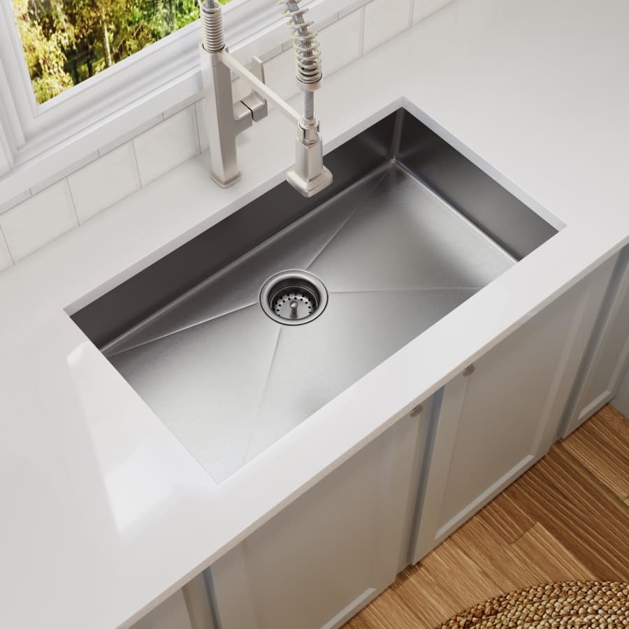 Scovin 1.8 GPM Single Hole Pre-Rinse Pull Down Kitchen Faucet - Includes Escutcheon