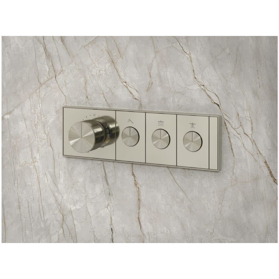 Anthem Three Function Thermostatic Valve Trim Only with Single Knob Handle, Integrated Diverter, and Volume Control - Less Rough In