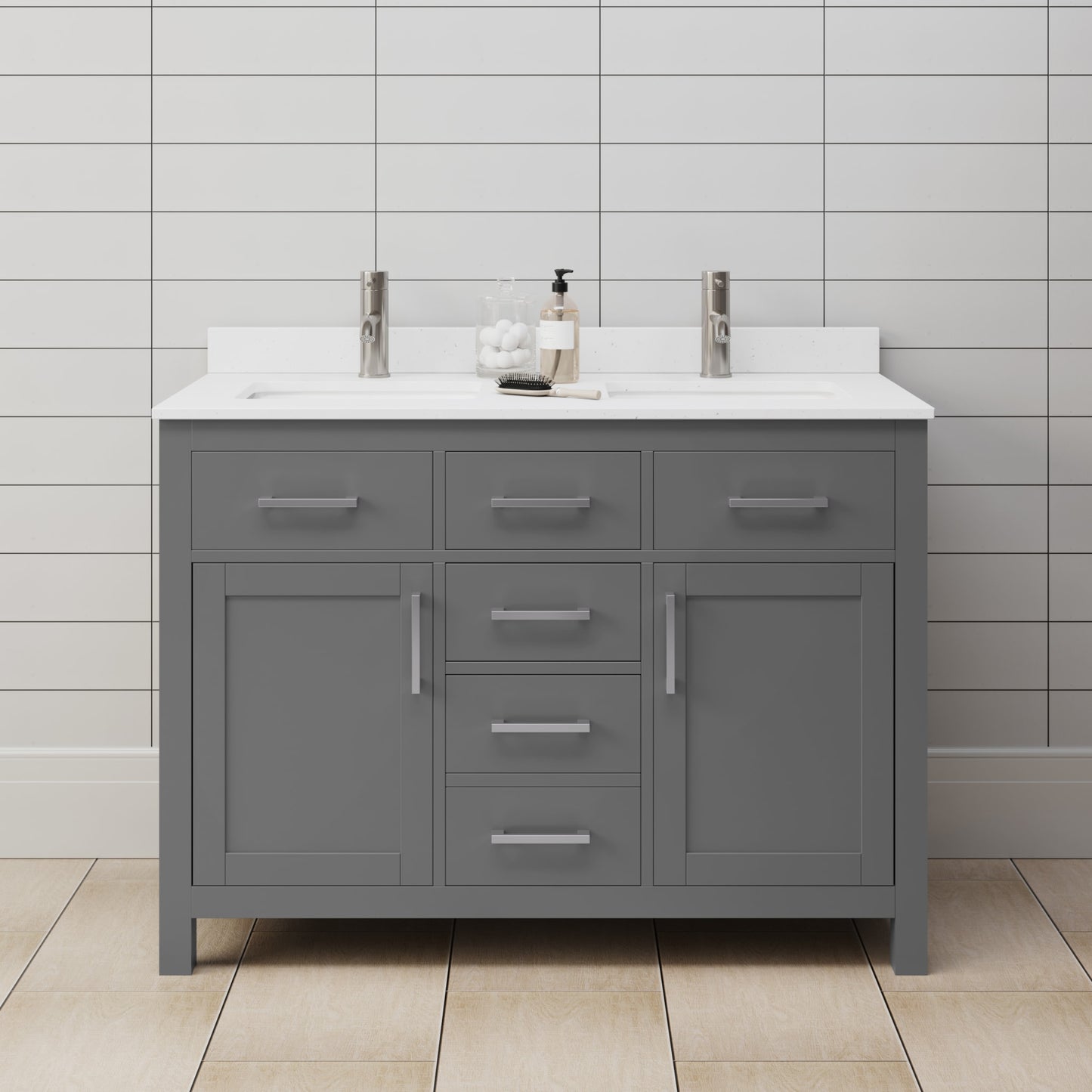 Beckett Double Bathroom Vanity - 48W x 35H x 22D