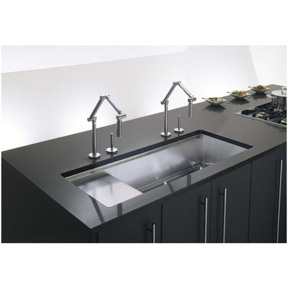 Stages 45" Single Basin Under-Mount 16-Gauge Stainless Steel Kitchen Sink with SilentShield