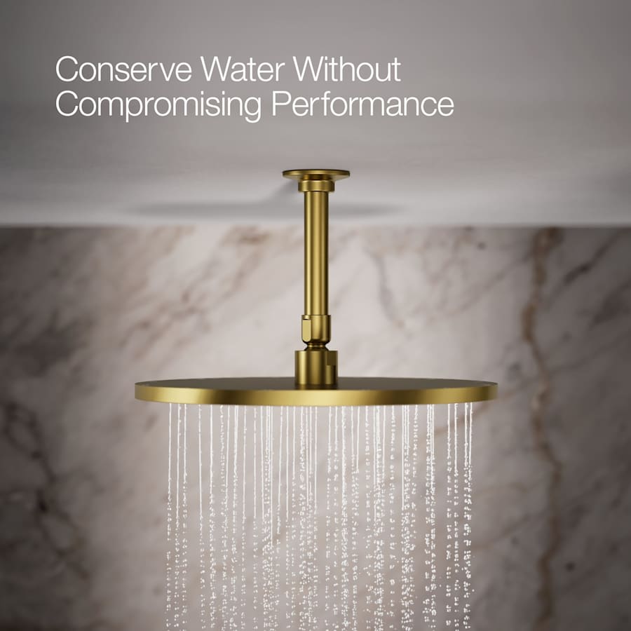 Contemporary Round 12" Single Function 2.5 GPM Rainhead with MasterClean Sprayface and Katalyst Air-Induction Technology