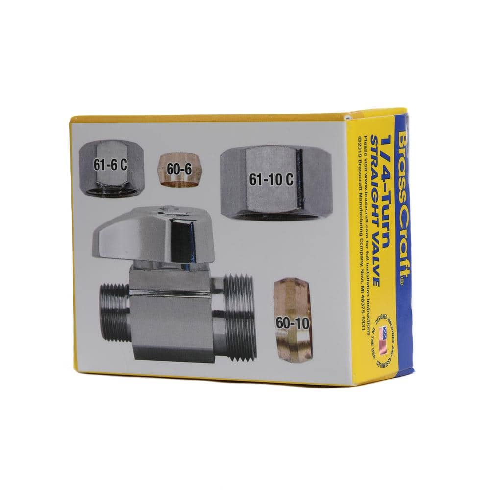 1/2 in. Compression Inlet x 3/8 in. Compression Outlet Straight Valve