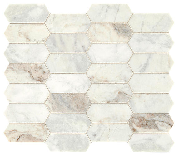 Marble Daphne White Rectangle 12X24 Honed