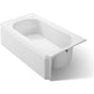 Memoirs Collection 60" Three Wall Alcove Cast Iron Three Wall Alcove Soaking Bath Tub with Right Hand Drain