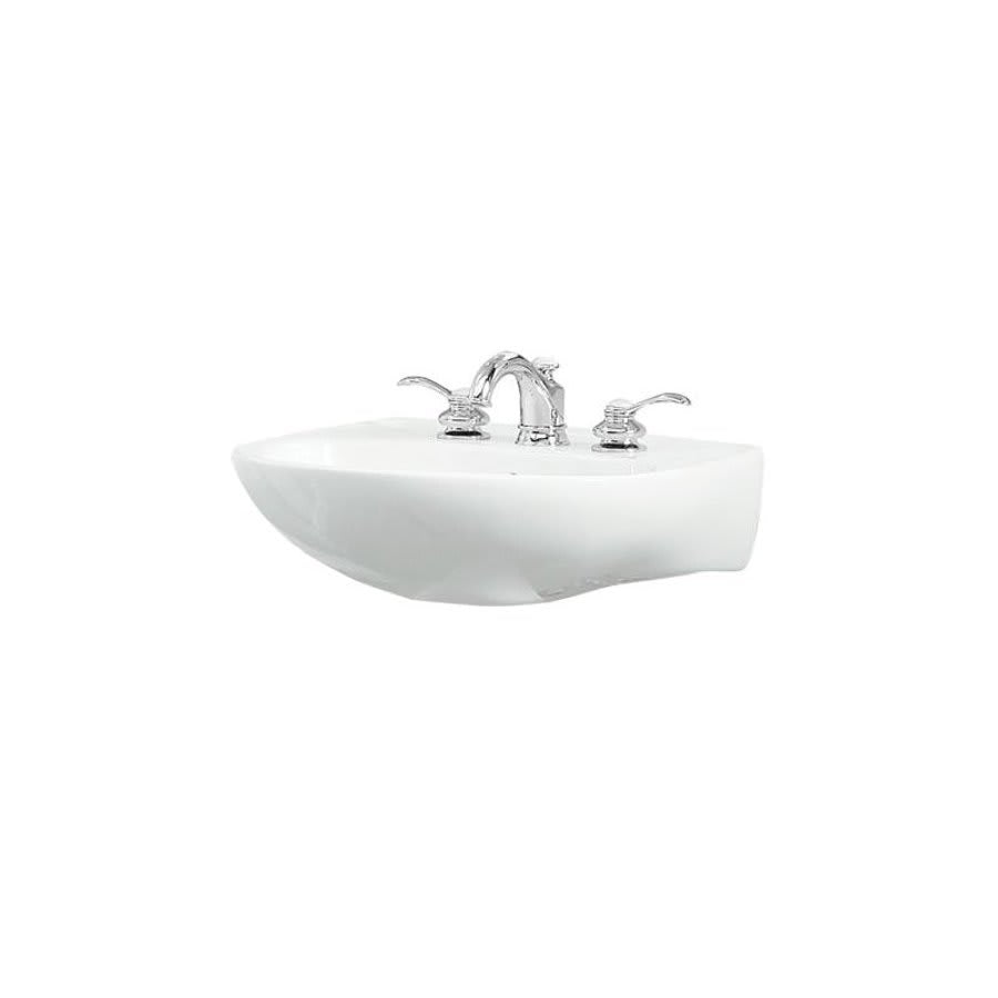 Sacramento® Wall/Pedestal Mount Lavatory Sink, 21-1/4 x 18-1/4 x 9-1/4 in, Vitreous China, White