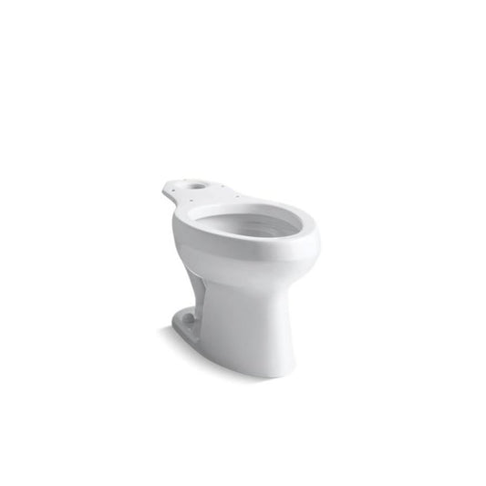 Wellworth® Toilet Bowl, Floor Mount, 12 in Rough, Elongated, White