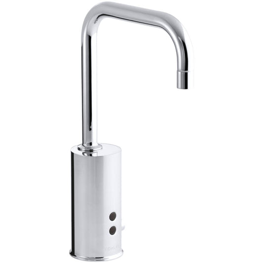 Gooseneck Single-Hole Touchless DC-Powered Commercial Faucet with Insight Technology and Temperature Mixer