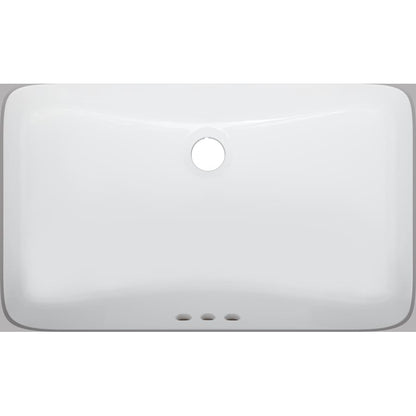 Norris 21" Rectangular Vitreous China Undermount Bathroom Sink with Overflow