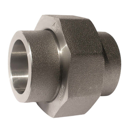 Union, 2 in, Socket Weld, SCH 80/XH, Forged Steel, 3000 lb