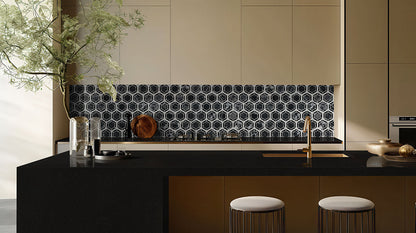 Hexagono Nero Hexagon Mosaic Tile