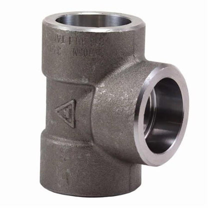 Tee, 2-1/2 in, Socket Weld, SCH 80/XH, Forged Steel, 3000 lb