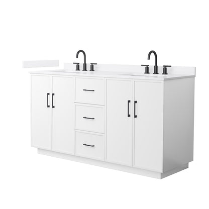 Elan Double Bathroom Vanity with Toe Kick - 66W x 35H x 22D