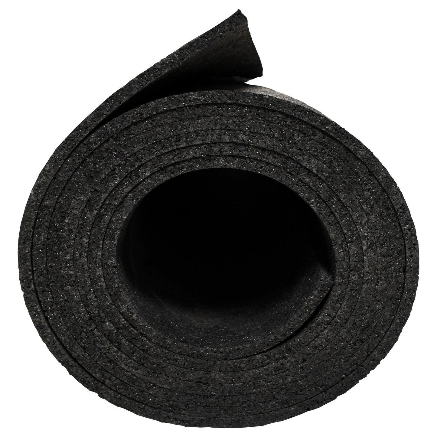 BLACK RUBBER ROLLED UTILITY MAT 48X72X0.75