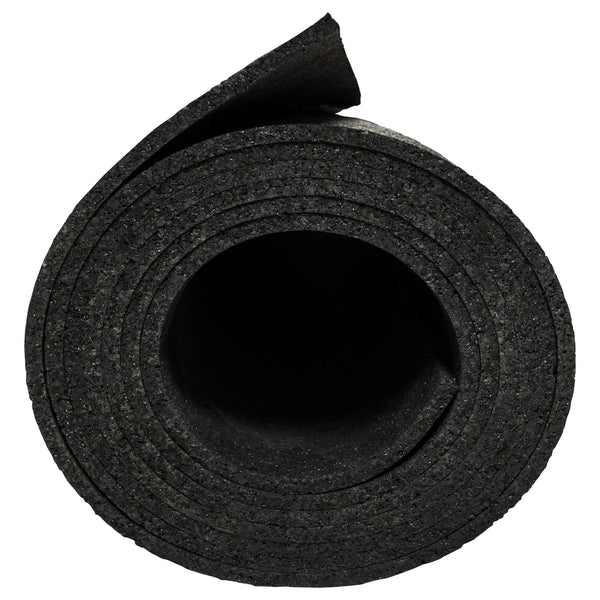 BLACK RUBBER ROLLED UTILITY MAT 48X72X0.75