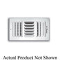 3-Way Curved Blade Supply Register, 12 x 6 in, Horizontal Blades, 7/8 in Spacing, Multi Shutter Damper, Steel, White
