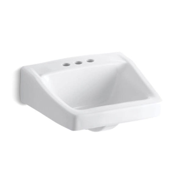 Chesapeake™ Wall Mount Lavatory Sink, ADA, 19-1/4 x 17-1/4 x 8-1/8 in, Vitreous China, White