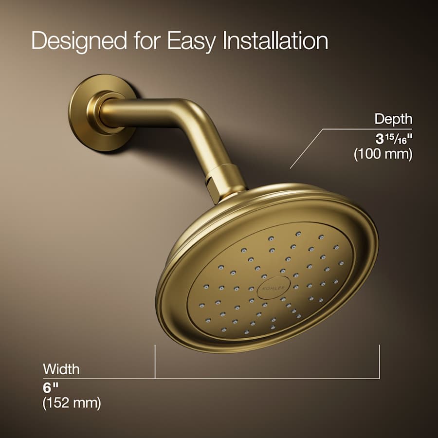 Artifacts 1.75 GPM Single Function Shower Head with MasterClean Sprayface and Katalyst Air-Induction Technology