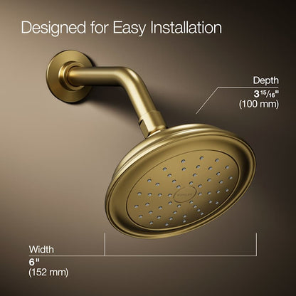 Artifacts 1.75 GPM Single Function Shower Head with MasterClean Sprayface and Katalyst Air-Induction Technology