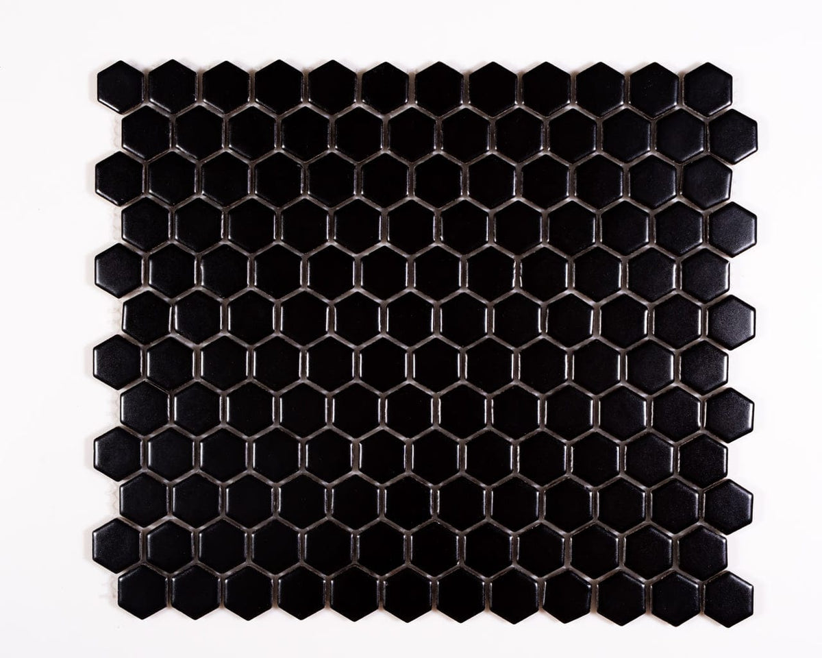 1x1 Black Hexagon