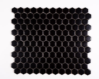 1x1 Black Hexagon