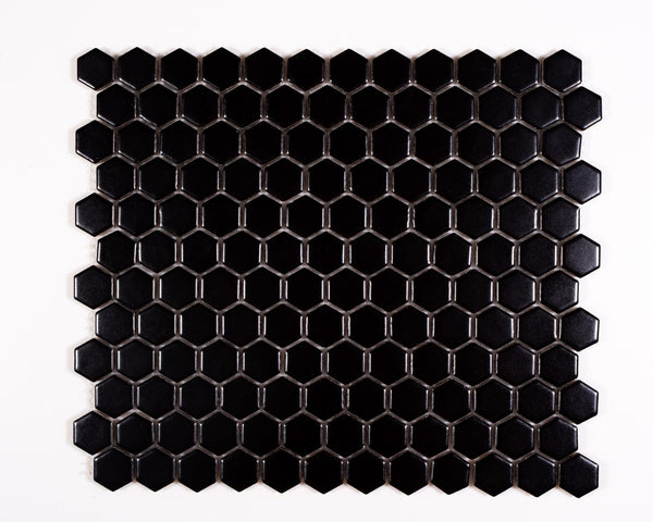 1x1 Black Hexagon