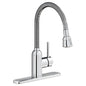 Pursuit Laundry Faucet, Deck Mount, ADA, Lever Handle, Polished Chrome