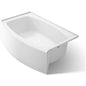 Expanse Collection 60" Three Wall Alcove Curved Integral Apron Bath Tub with Right Hand Drain
