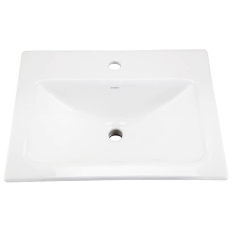 Wicker Park™ Top Mount Lavatory Sink, ADA, 20-7/8 x 17-3/4 x 7-3/4 in, Vitreous China, White