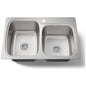 Verse 33" Double Basin Drop-In or Undermount Stainless Steel Kitchen Sink with SilentShield